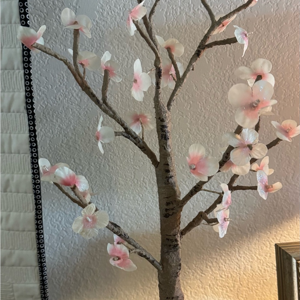 Elegant Pink Blossom Tree Accent